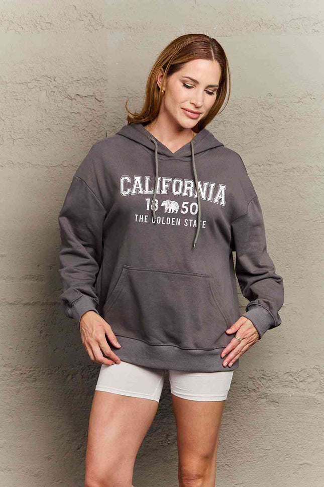 Simply Love Simply Love Full Size CALIFORNIA 1850 THE GOLDEN STATE Graphic Hoodie