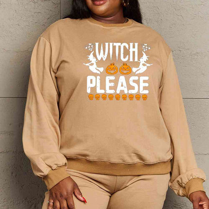 Simply Love Full Size WITCH PLEASE Graphic Sweatshirt