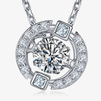 Moissanite Pendant Chain-Link Necklace