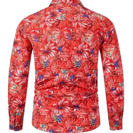 Men's Hawaiian Shirt Short Sleeves Printed Button Down Summer Beach Dress Shirts