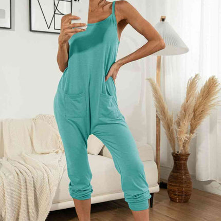 Spaghetti Strap Pocket Jumpsuit