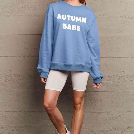 Simply Love Full Size AUTUMN BABE Graphic Sweatshirt