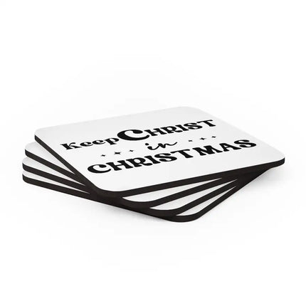 Home Decor, Coaster Set - 4 piece Home/Office, Keep Christ In Christmas, Christian Holiday
