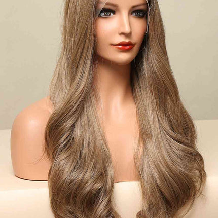 13*2" Lace Front Wigs Synthetic Long Wave 26" 150% Density in Golden Brown