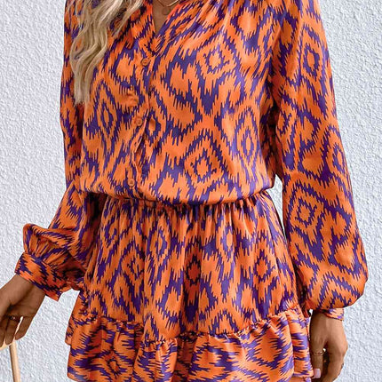Geometric Notched Neck Romper