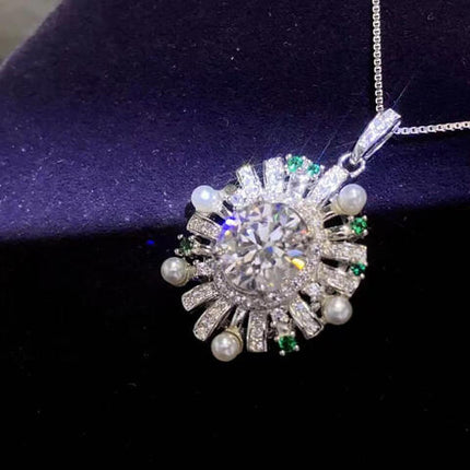 2 Carat Moissanite 925 Sterling Silver Necklace