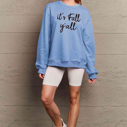 Simply Love Full Size IT'S FALL Y'ALL Graphic Sweatshirt