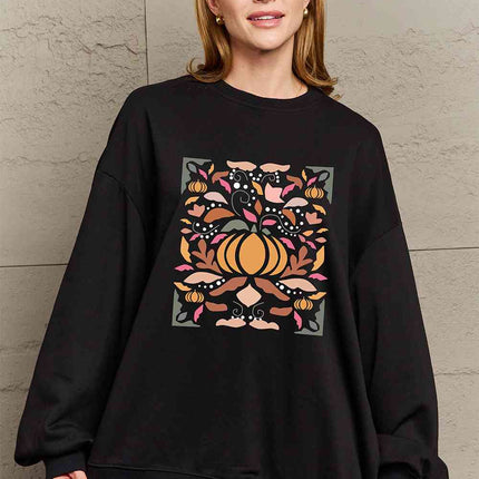 Simply Love Full Size Graphic Dropped Shoulder Sweatshirt