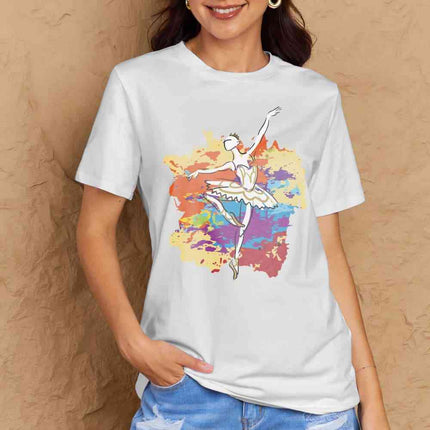 Simply Love Full Size Ballet Dancer Graphic Cotton T-Shirt