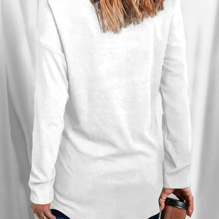 Graphic V-Neck Long Sleeve T-Shirt
