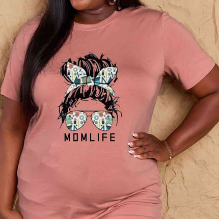 Simply Love Full Size MOM LIFE Graphic Cotton T-Shirt