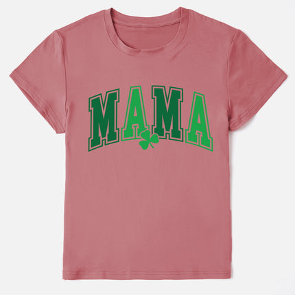 MAMA Round Neck Short Sleeve T-Shirt
