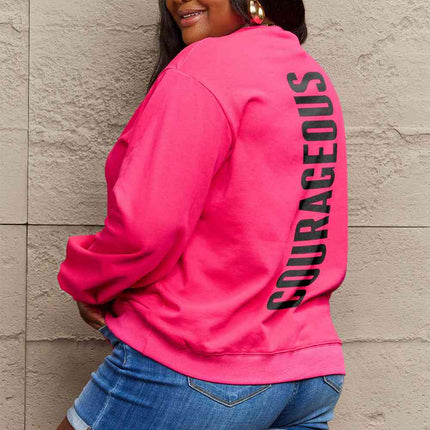 Simply Love Full Size COURAGEOUS Graphic Sweatshirt