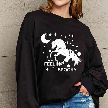 Simply Love Full Size Graphic Drop Shoulder Sweatshirt