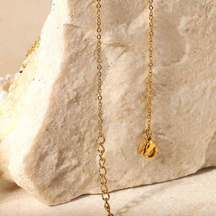 Pearl Hoop Link Pendant Necklace