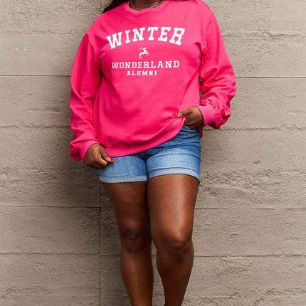 Simply Love Full Size WINTER WONDERLAND ALUMNI Graphic Long Sleeve Sweatshirt