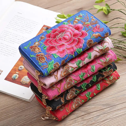 Ethnic Style Embroidered Wallet