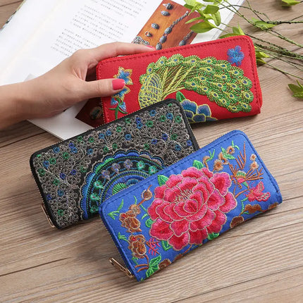 Ethnic Style Embroidered Wallet