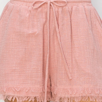 HYFVE Drawstring Frayed Shorts