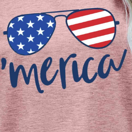 US Flag Glasses Graphic Tee