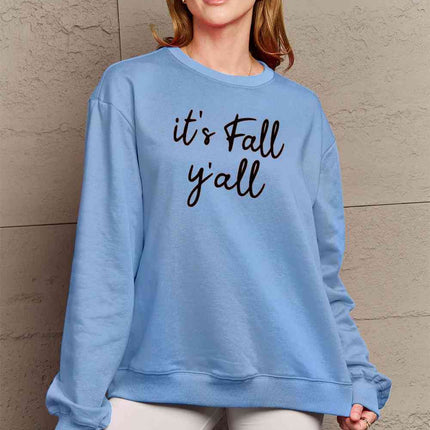 Simply Love Full Size IT'S FALL Y'ALL Graphic Sweatshirt