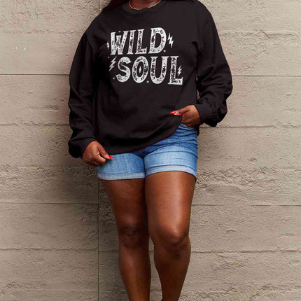 Simply Love Full Size WILD SOUL Graphic Sweatshirt
