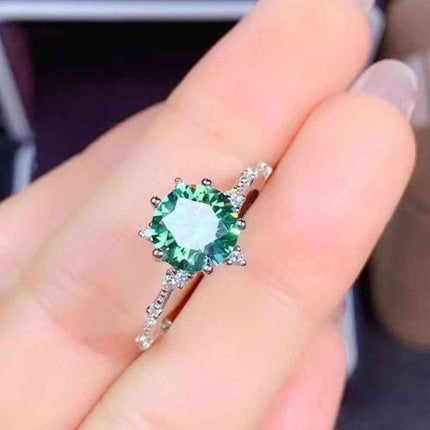 All Eyes On Me 1 Carat Moissanite Platinum-Plated Ring