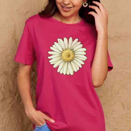 Simply Love Full Size FLOWER Graphic Cotton Tee
