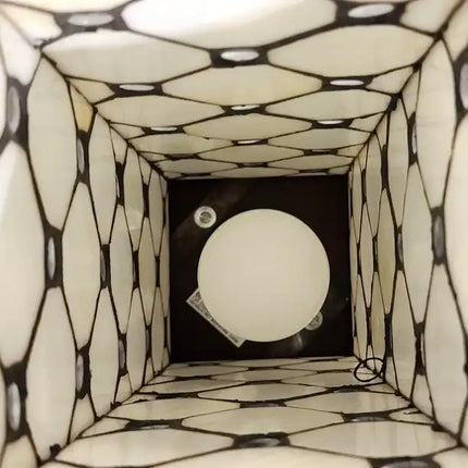 18" Tiffany Style Jeweled Dark Brown Base Table Lamp