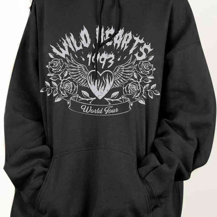 Simply Love Simply Love Full Size WILD HEARTS 1993 WORLD TOUR Graphic Hoodie