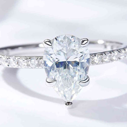 1.8 Carat Moissanite Side Stone Ring