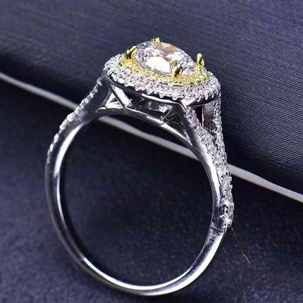 Two-Tone 1 Carat Moissanite Ring
