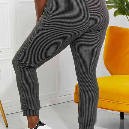 Blumin Apparel Full Size Easy Living Ribbed Joggers