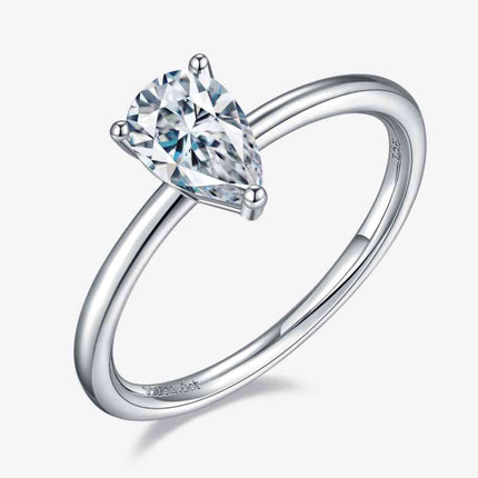 1 Carat Moissanite 925 Sterling Silver Solitaire Ring