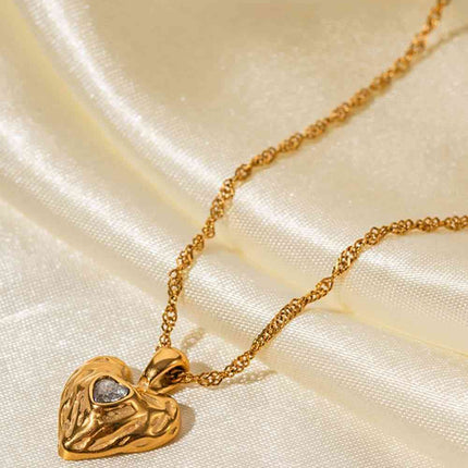 Heart Pendant Stainless Steel Necklace
