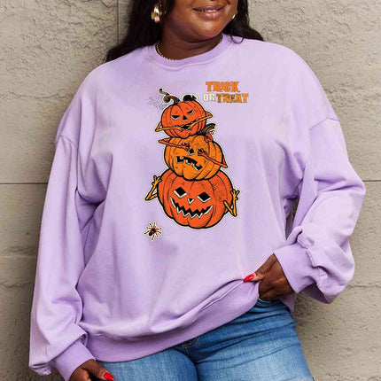 Simply Love Full Size TRICK OR TREAT Graphic Sweatshirt