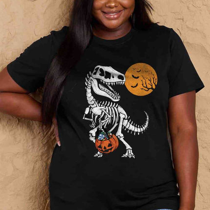 Simply Love Full Size Dinosaur Skeleton Graphic Cotton T-Shirt