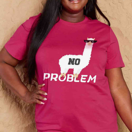 Simply Love Full Size NO PROBLEM Graphic Cotton Tee