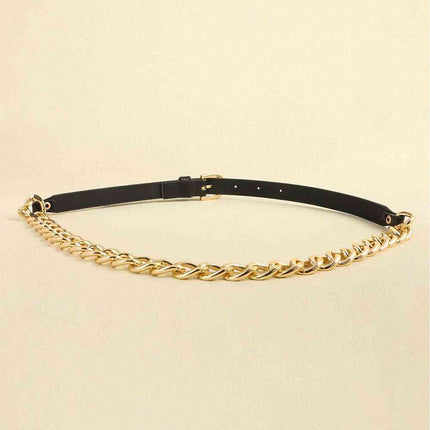PU Leather Chain Belt