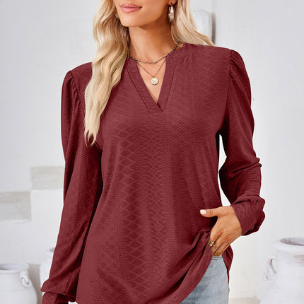 Notched Long Sleeve T-Shirt