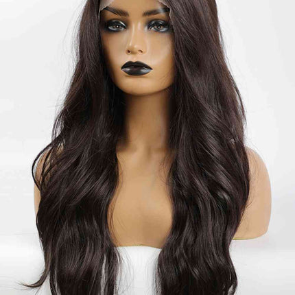 13*2" Lace Front Wigs Synthetic Long Wave 26" Heat Safe 150% Density in Brown