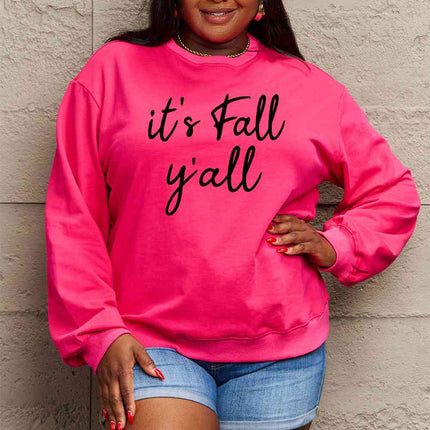 Simply Love Full Size IT'S FALL Y'ALL Graphic Sweatshirt