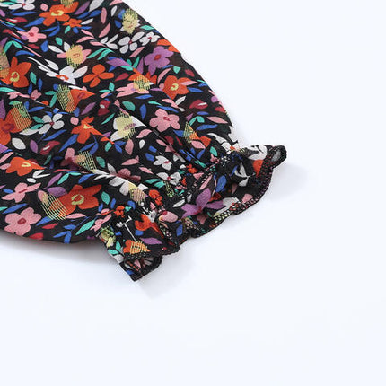 Floral Long Sleeve Mini Dress