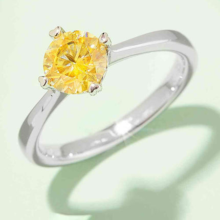 1 Carat Moissanite 925 Sterling Silver Solitaire Ring