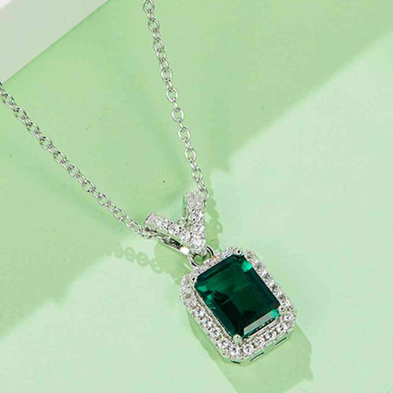 Adored 1.25 Carat Lab-Grown Emerald Pendant Necklace