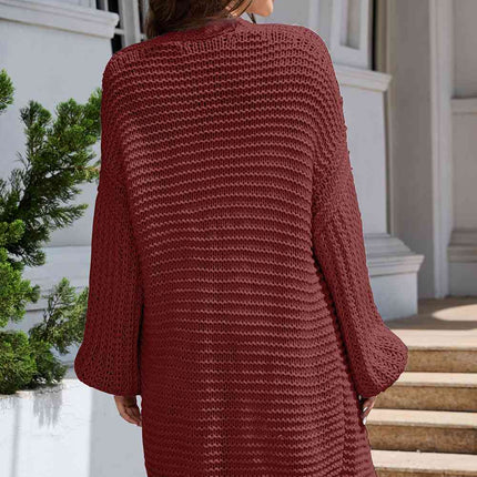 Open Front Longline Cardigan