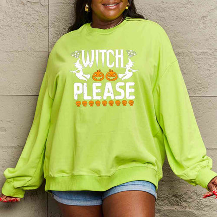 Simply Love Full Size WITCH PLEASE Graphic Sweatshirt