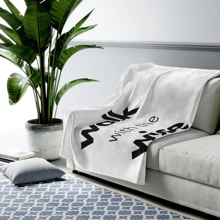 Home Decor, Throw Blanket Sofa/Bedding/Travel, Walk With The Wise And Be Wise, Scriptural Inspiration