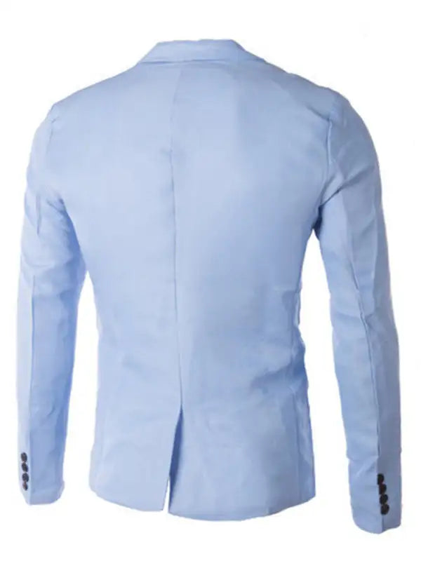 Chaqueta casual ajustada de color sólido para hombre 