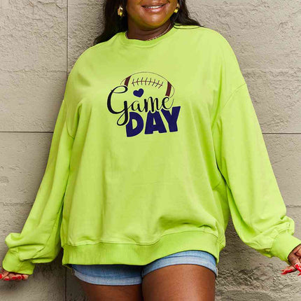 Simply Love Full Size Drop Shoulder Graphic Sweatshirt